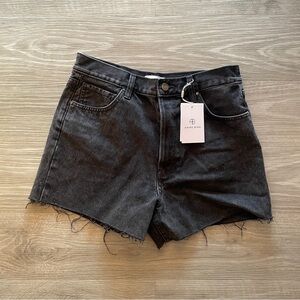 Anine Bing | Gina Denim Shorts | Black Acid